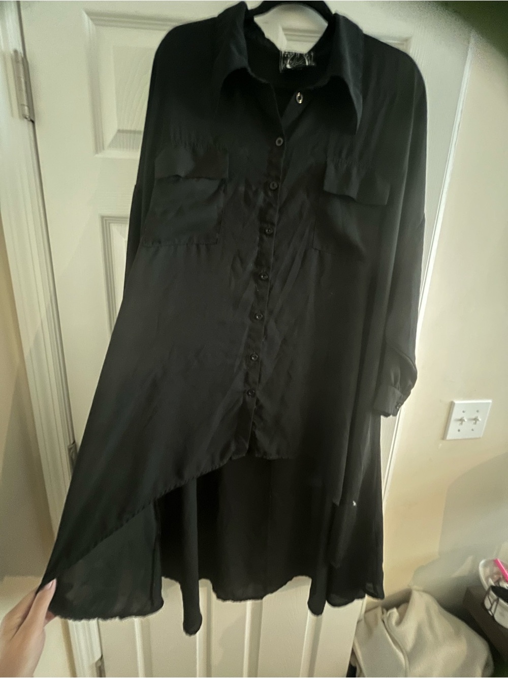 Killstar Long Sleeve high low shirt - Picture 2 of 4